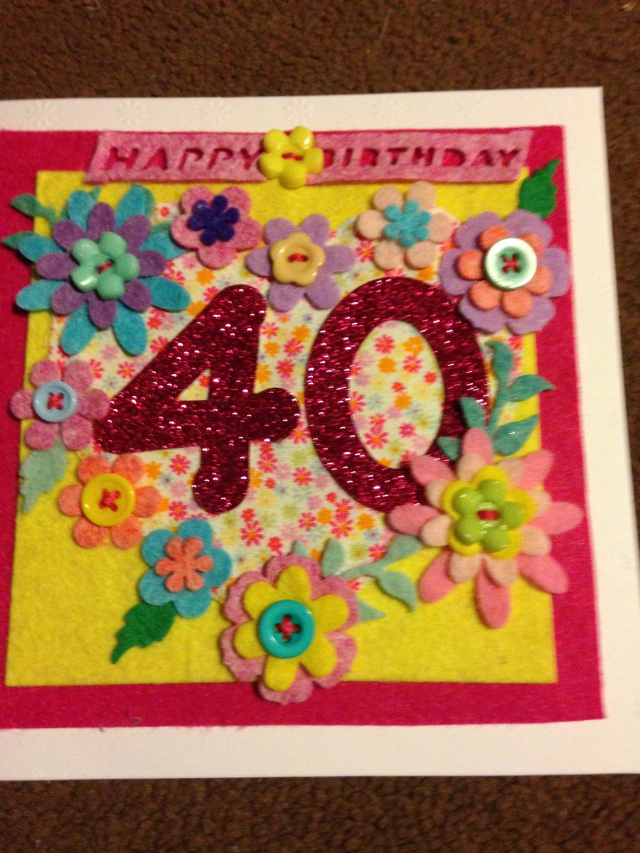 40th birthday card