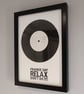 A4 framed 'Relax' vinyl with 'FRANKIE SAY' graphic