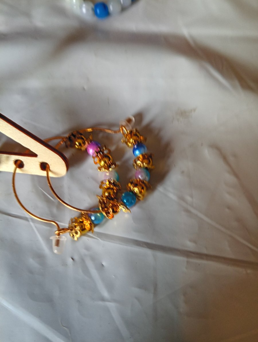 Beaded hoop earrings 