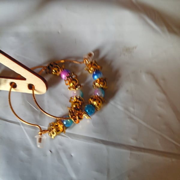 Beaded hoop earrings 