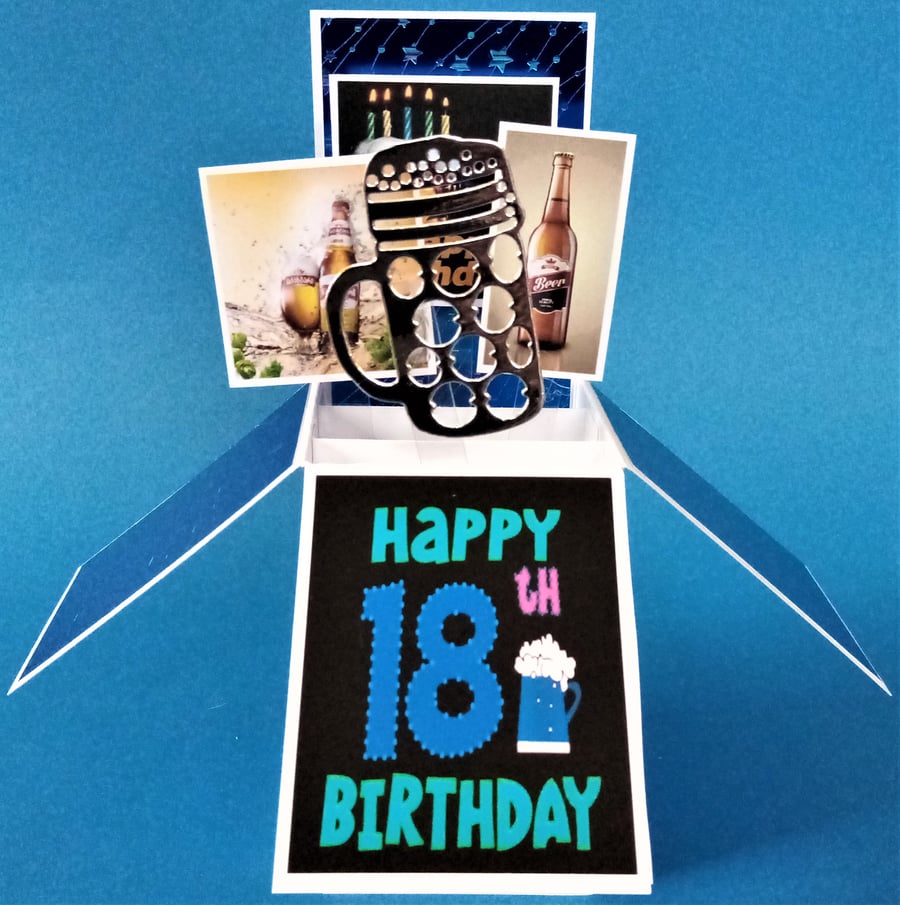 Boy's18th Birthday Card with Beer