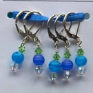 Beaded Stitch Markers, Knitting Crochet Notions, Set of 5