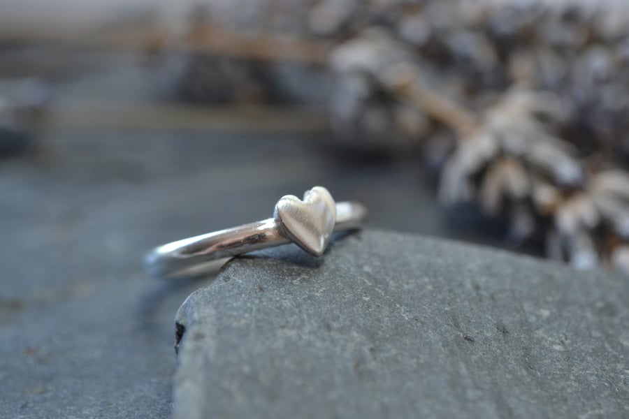 Sterling silver heart ring - Valentine