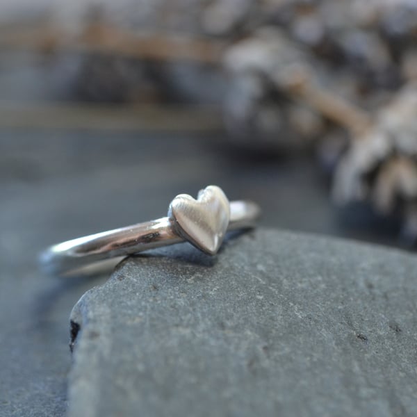 Sterling silver heart ring - Valentine