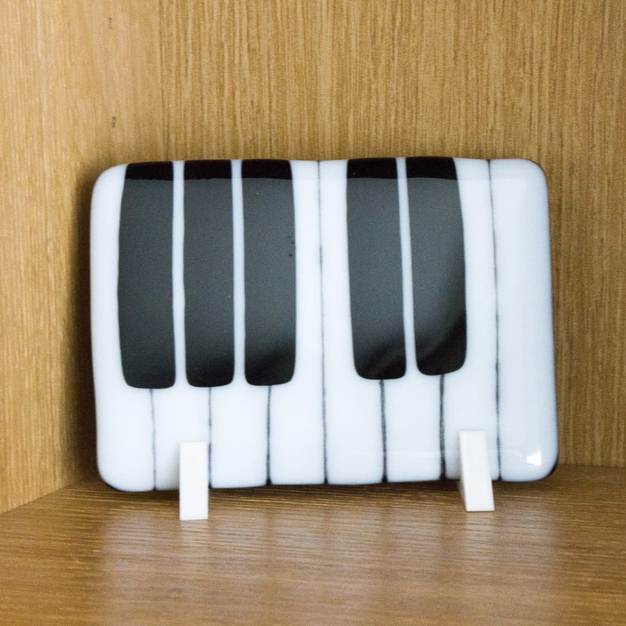 Fused Glass Keyboard Plaque - 9240