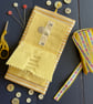 Rainbow patchwork stripe needle case made from Tilda fabric - Image 6