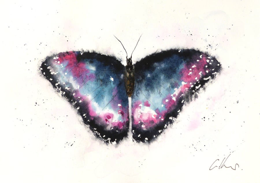 Flutter, Original Watercolour Painting.