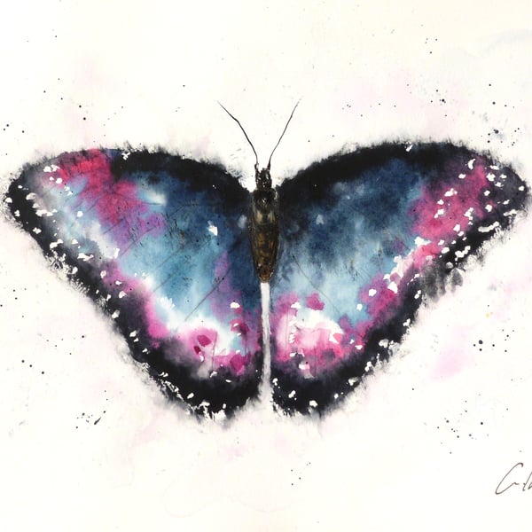 Flutter, Original Watercolour Painting.