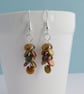 Dragonscale Earrings in shades of Antique Gold - Image 4