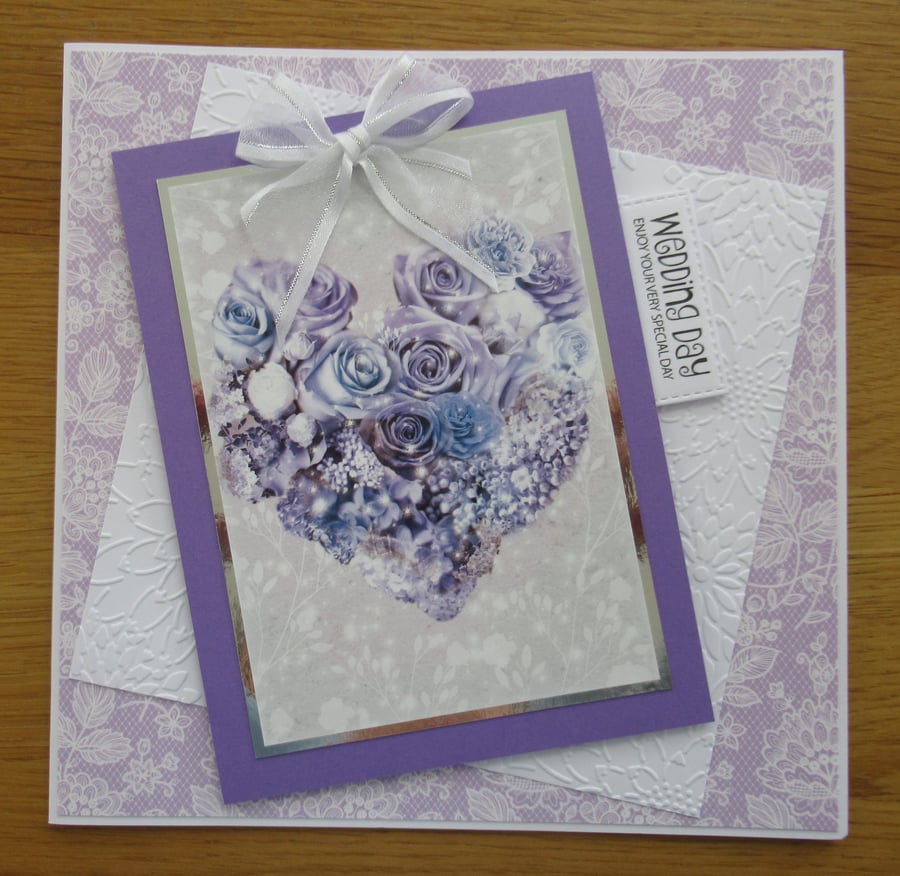 Hearts & Flowers - Large Wedding Card