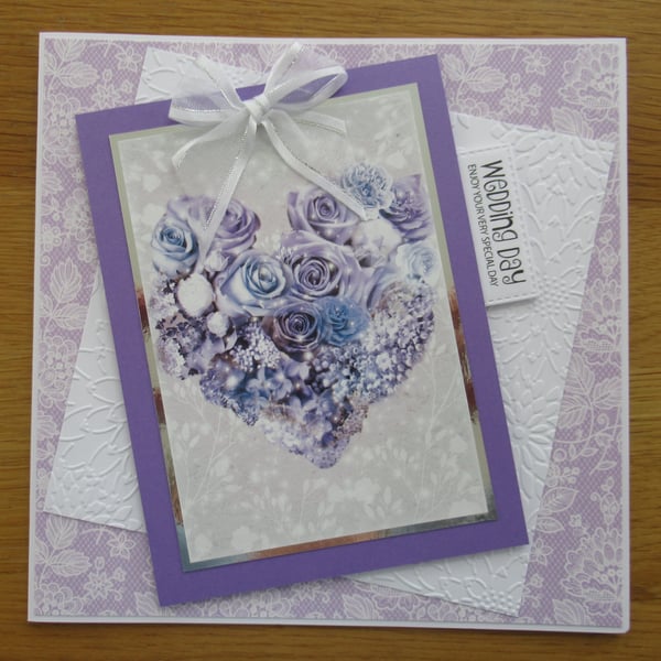 Hearts & Flowers - Large Wedding Card