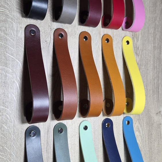 Handcrafted Folded End Leather Handle (9 Sizes to choose from)
