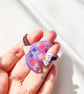 Hand-painted Hair Tie with hand-coloured card - Image 4