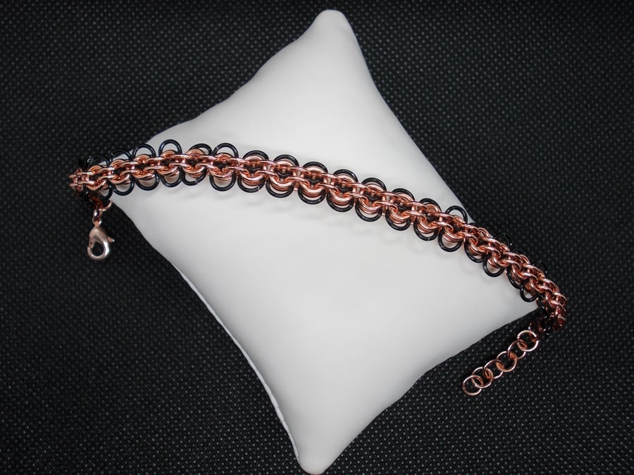SALE - Two tone back to work chainmaille bracelet