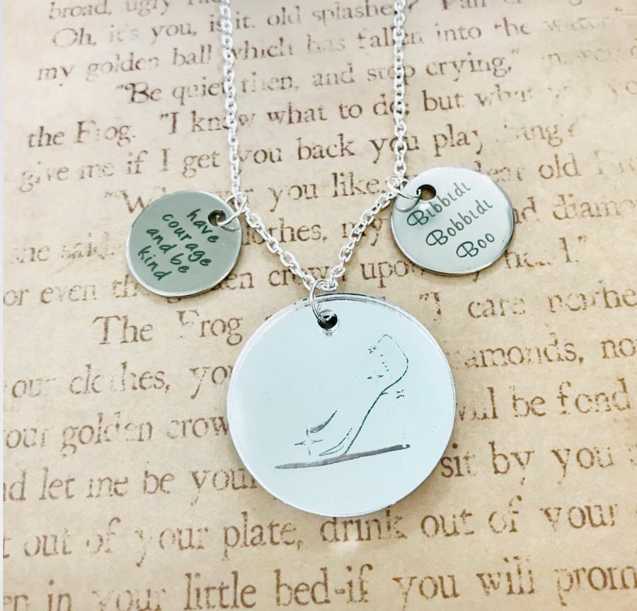 Disney Cinderella Inspired Charm Necklace 