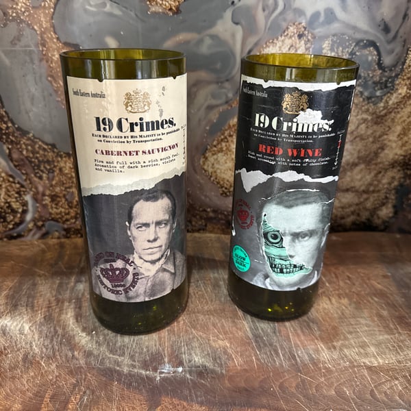 19 Crimes Vases, pair