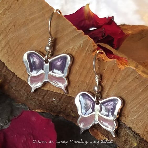 Silver Butterfly Earrings