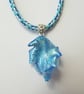 Handmade Necklace, Kumihimo Braid and Blue Murano Glass Bead - Image 5