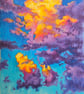 Summer Storm I original artwork oil pastel - Image 1