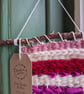 Hand Woven Pink Bohemian Wall Hanging - Image 7