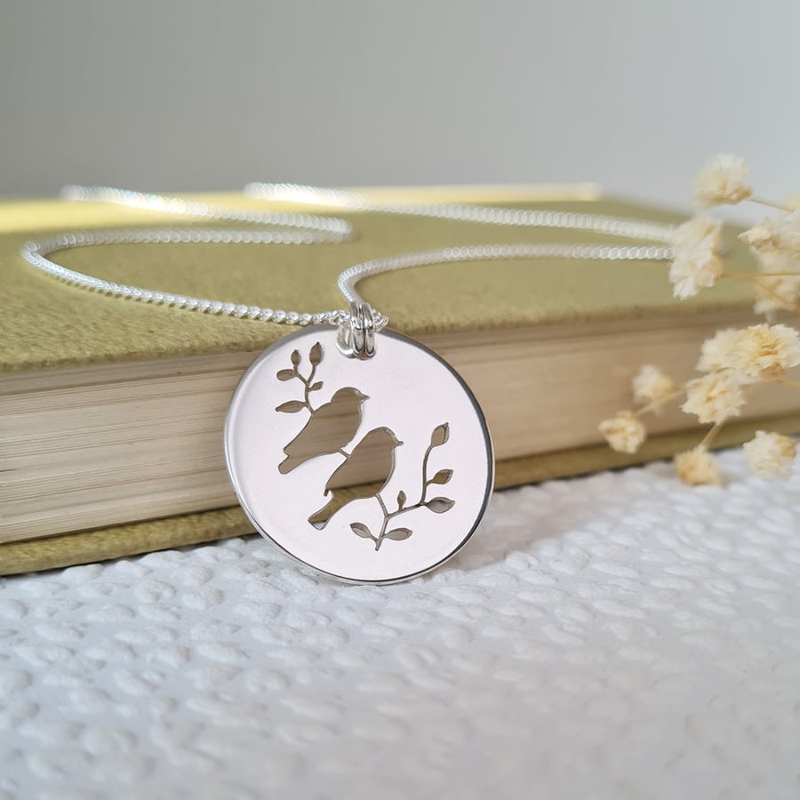 Sterling Silver Finch Necklace