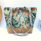 Shoulder tote, tapestry shoulder bag, bag with butterflies, tapestry handbag.