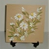 hand painted daisies greetings card ( ref f 813 )