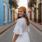 Red hand made hair accesorry