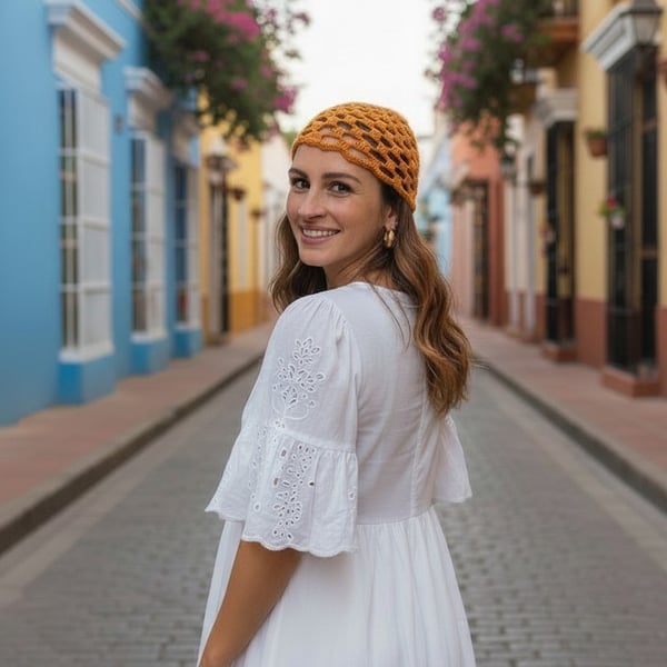 Red hand made hair accesorry