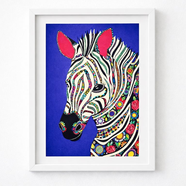 Zebra Fine Art Giclee Print