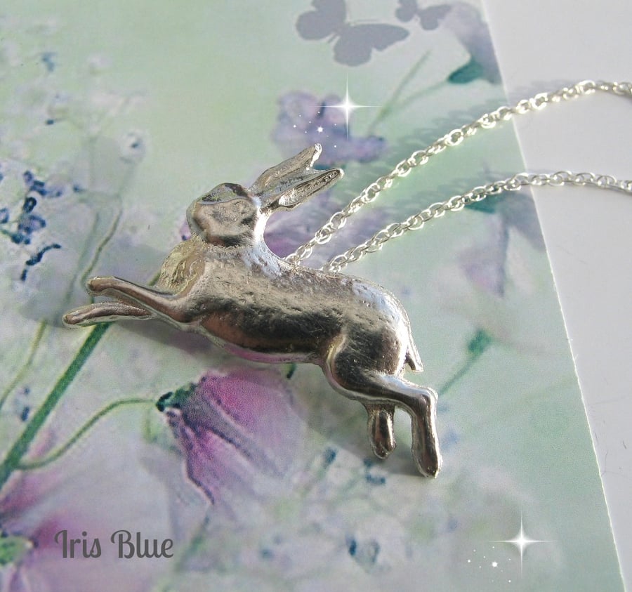 Sterling Silver Hare Necklace