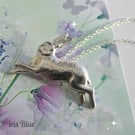 Sterling Silver Hare Necklace