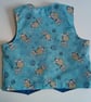 Waistcoat, age 6-9 mths, Boys blue waistcoat, Zebras, Babies and Children - Image 3