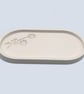 White Oval Catchall Tray With Flower Imprints  - Image 9