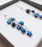 Blue Star Cascading Waterfall Earrings  - Image 1