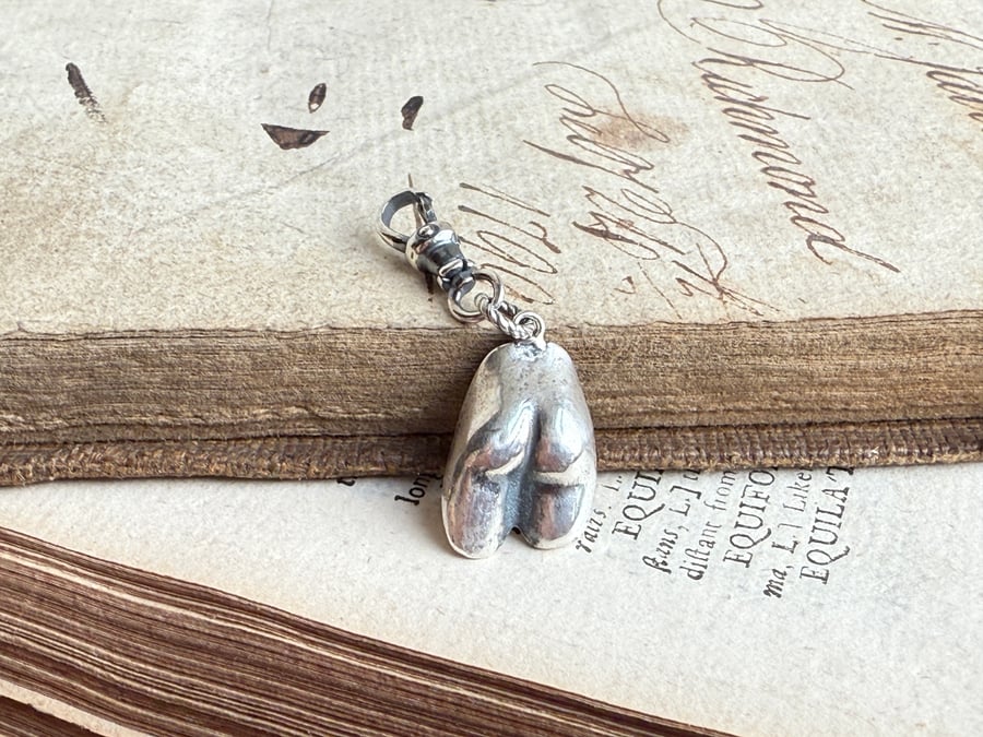Sterling Silver Doll Arse Charm - Doll But - Doll Bottom