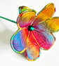 Rainbow Textile Art Flower - Image 2