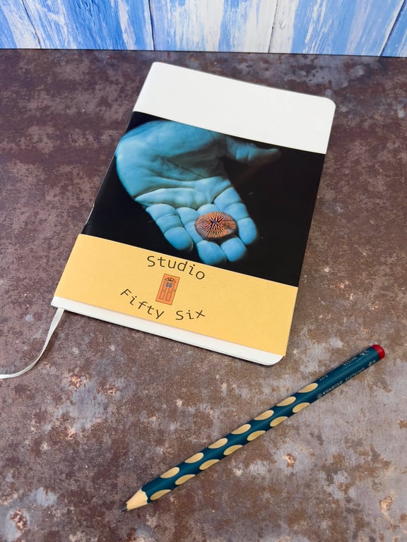 Notebook, Marine themed, A5 (ish), made from up-cycled and recycled materials.