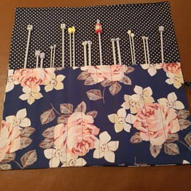Cath Kidston floral fabric knitting needle roll