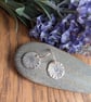 Handmade Fine Silver Drop Earrings Dandelion Clock Design - Image 5