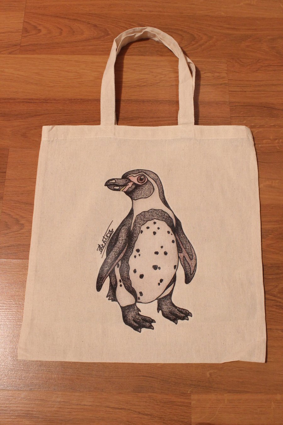 SALE ITEM - Penguin Eco Fabric Reusable Shopping Tote Bag