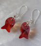Sterling Silver and Swarovski Crystal Fish Earrings (with open bail) - Image 6