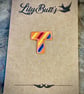 Embroidered Iron on Patch  Letter T - 31mm x 34mm - Image 2
