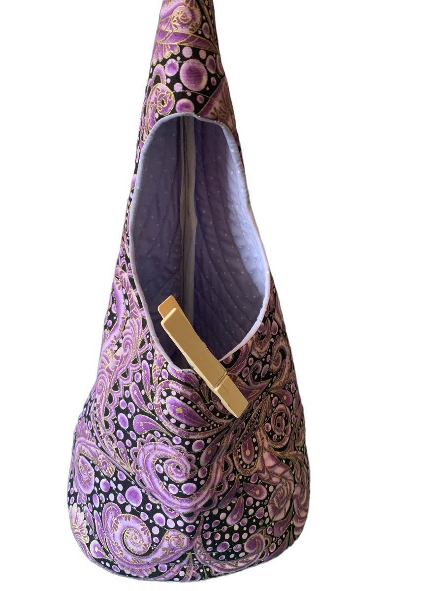 Peg Bag - Paisley Purple 