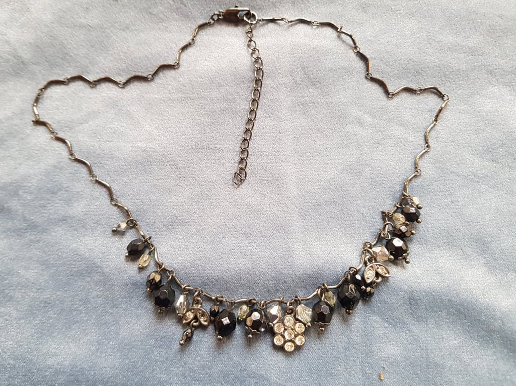 Reclaimed Black & Silver Charm Necklace