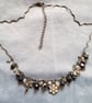 Reclaimed Black & Silver Charm Necklace