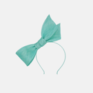 Aqua Blue Fascinator Headband – Handmade Sinamay Headpiece for Races, Weddings