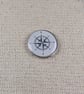 Compass Pin Badge - Travel Themed Pin - Large Resin Topped Pin Badge