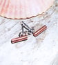 Handmade Copper Stud Earrings (ERCUSTSK1) - UK Free Post - Image 1