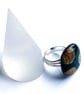 Spotty Dichroic Glass Funky Ring - Image 3